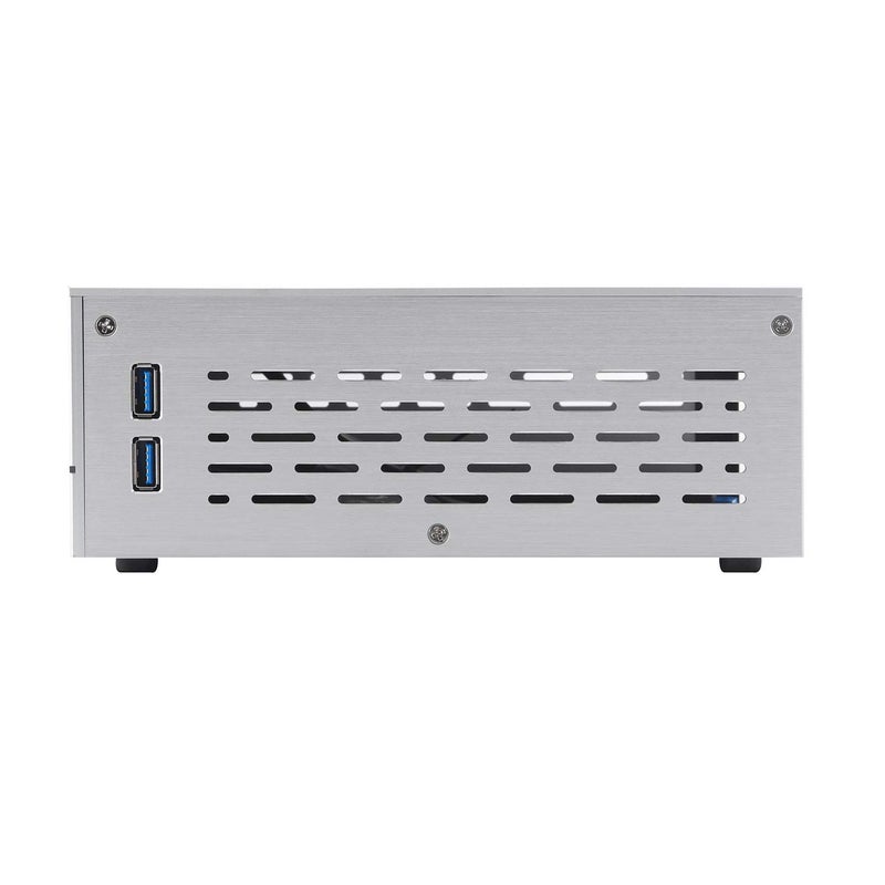 Goodisory هيكل كمبيوتر سطح المكتب Goodisory A01 Mini-ITX من الألمنيوم (زجاج مقسى فضي) - Image 3